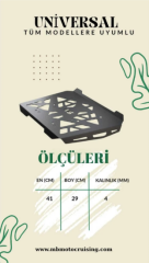 Motosiklet Universal Arka Çanta Demiri Siyah